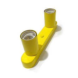 Світильник бра настінно-стельовий на 2-лампи BASE-2 E27 жовтий