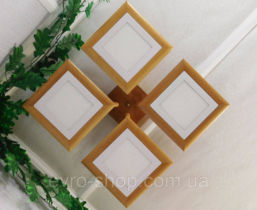 Стельова люстра QUAD/LED LED 48W світле дерево