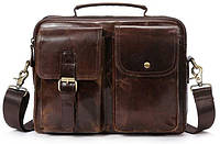 Деловая сумка на плечо мужская Vintage 14820 Коричневая. Натуральная кожа