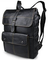 Рюкзак функціональний унісекс Vintage 14377 Чорний. Натуральна шкіра
