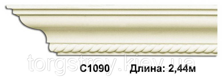 Карниз стельовий гнучкий C1090F, довжина 2.44 м, Gaudi Decor