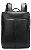 Міський рюкзак унісекс з кишенею для ноутбука Vintage 14822 Чорний. Натуральна шкіра