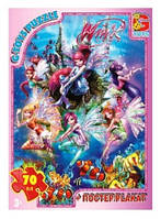 Пазлы серии "WinX Club" 70 эл. (полотно 210*300мм) Винкс пазл + постер плакат