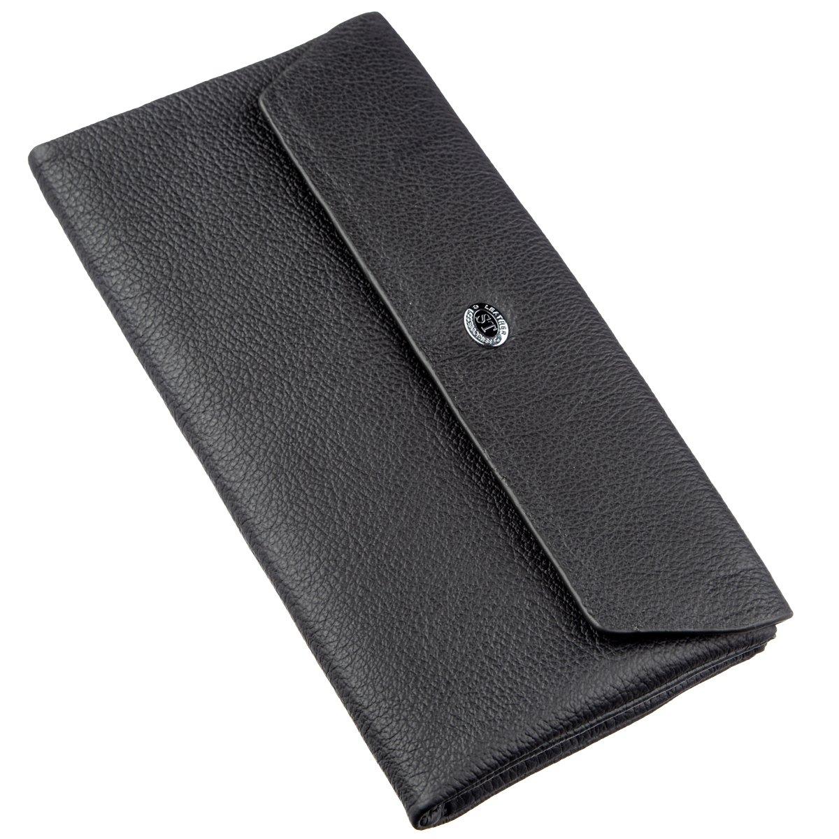 Жіночий гаманець-клатч ST Leather 18842 Чорний. Натуральна шкіра