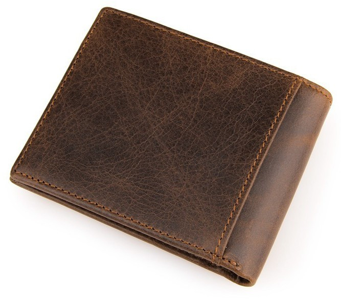 Чоловіче портмоне без застібки Vintage 14230 Коричневе. Натуральна шкіра