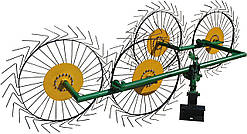 Граблі для мотоблока «Сонечко» ГВР-4 (граблі ворошки 4-колісні)