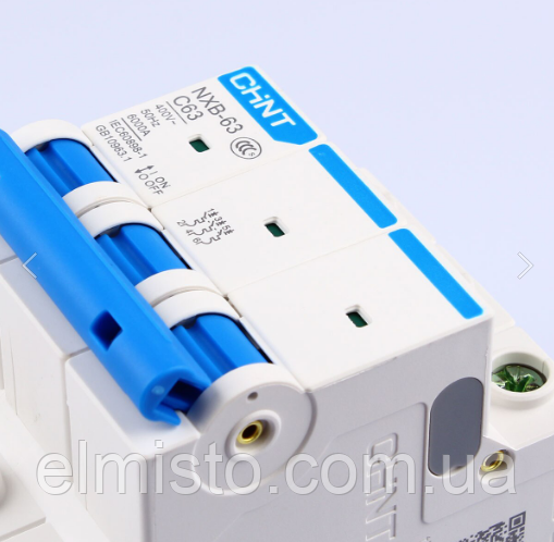 Модульный автоматический выключатель CHINT Electric NXB-63 3P 25А 6кА х-ка C для крепления на DIN-рейку - фото 3 - id-p1356910776