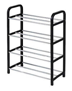 Полиця для взуття 4-х ярусне (EF-4852-4) чорний