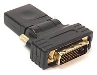 Перехідник PowerPlant HDMI AF - DVI (24 + 1) AM, 360 градусів KD00AS1301