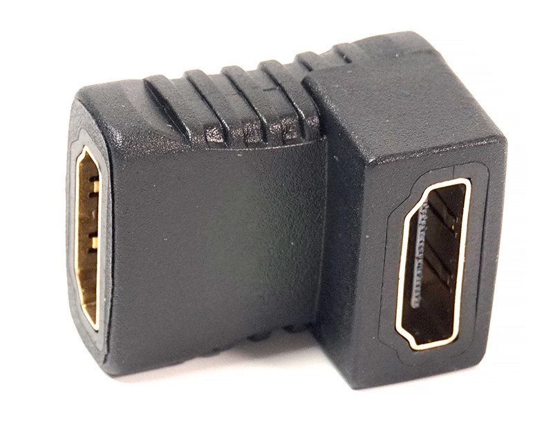 Перехідник PowerPlant HDMI AF - HDMI AF, кутовий