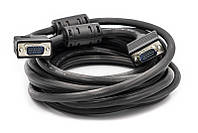 Відео кабель PowerPlant VGA-VGA, 5 м, Double ferrites CA911059