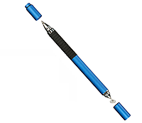 Стилус ручка Pencil 2 в 1 для рисования для планшетов и смартфонов Синий