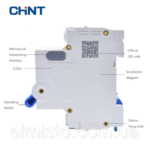 Модульный автоматический выключатель CHINT Electric NXB-63 3P 63А 6кА х-ка C для крепления на DIN-рейку - фото 8 - id-p1356939646