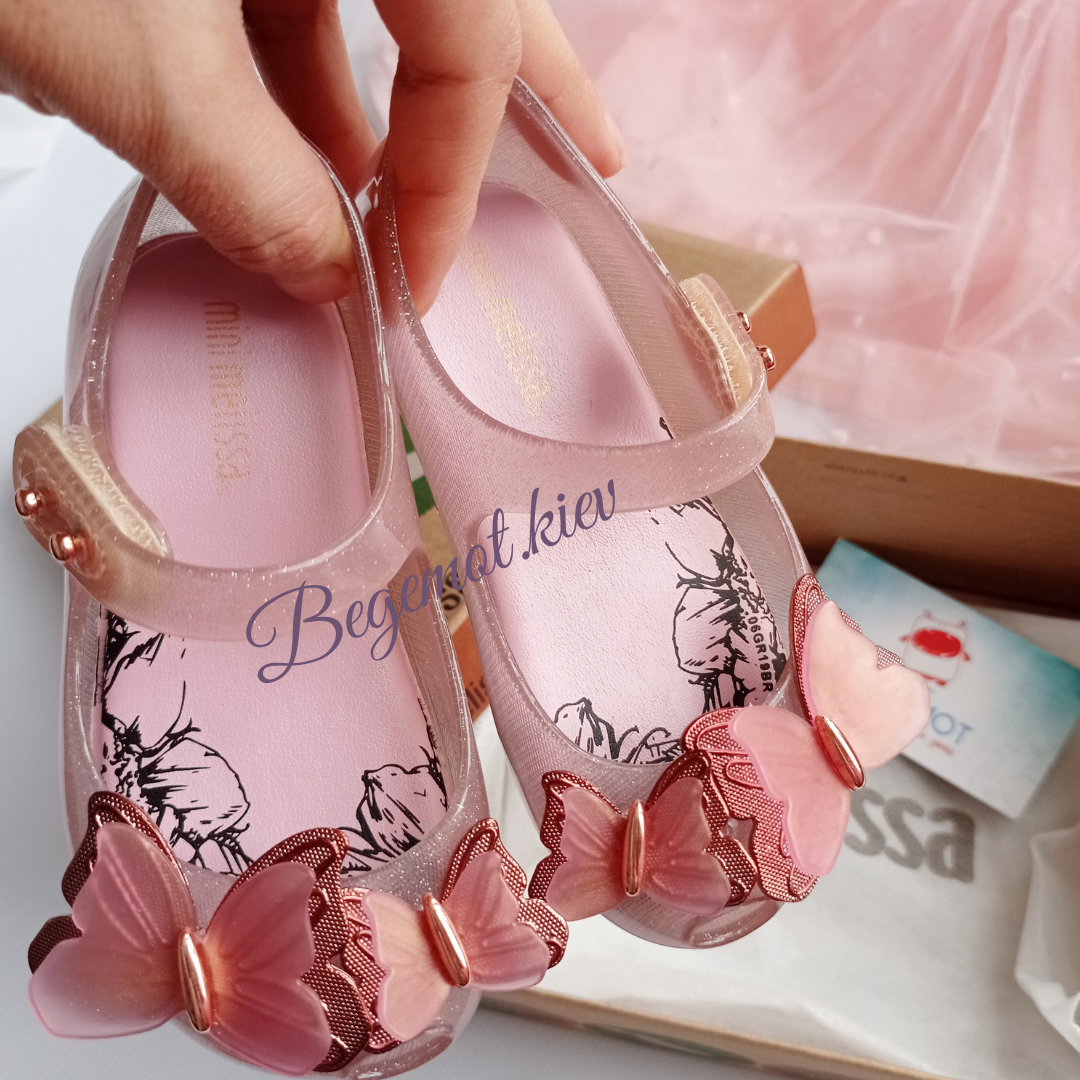 Сандалі міні меліса Mini Melissa Метелики С7 14,5 см Блакитні