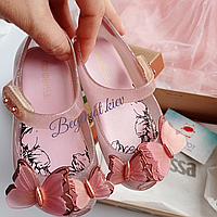 Туфельки на девочку мини мелисса Mini Melissa Бабочки розовые
