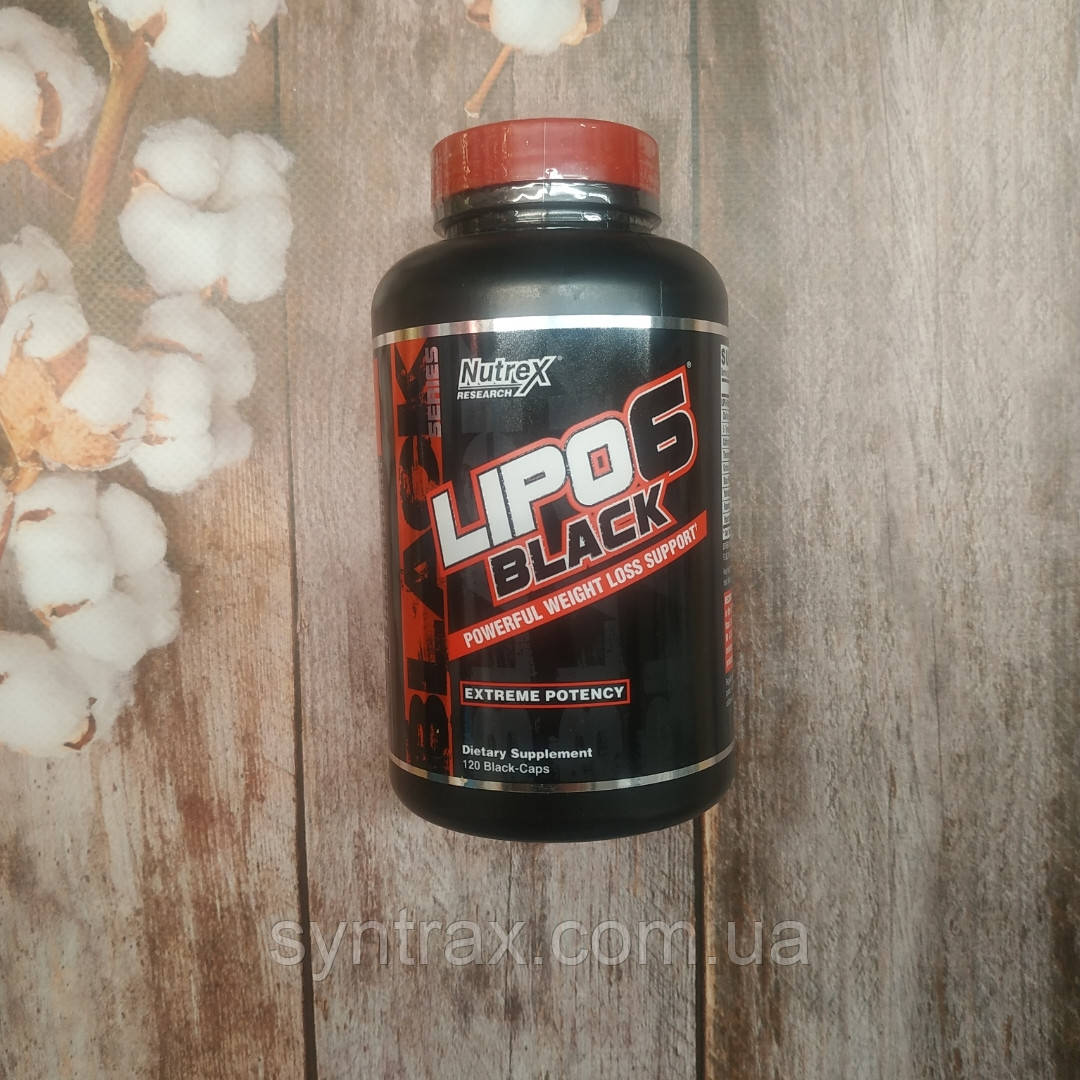 Жироспалювач Nutrex Lipo 6 Black — 120 caps топ жироспалювач США, фото 1
