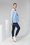 Сорочка для вагітних і годування 2138 1508 синя, фото 2