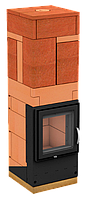 Комплект: компактна теплоакумулююча піч ДРОВУШКА OI/30 пічної дверцятами SJ (чорний) + ORi wifi + зовнішня