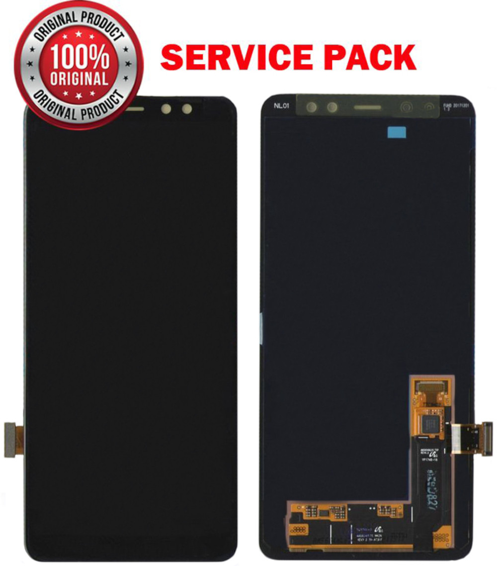 Дисплейний модуль (екран) для Samsung A730 Galaxy A8 PLUS (2018) Чорний (GH97-21534A) Original