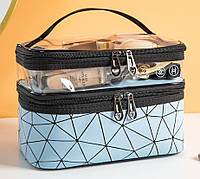 Дорожная косметичка-органайзер Geometric Голубой