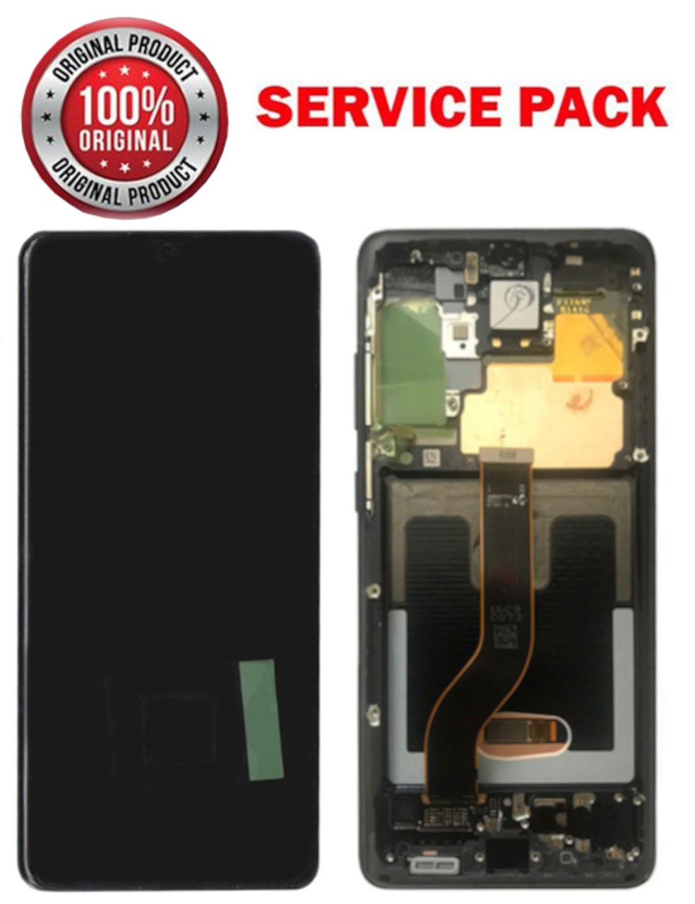 Дисплейний модуль (екран) для Samsung G985/G986 S20 Plus з Чорною рамкою Оригінал 100% SERVICE PACK