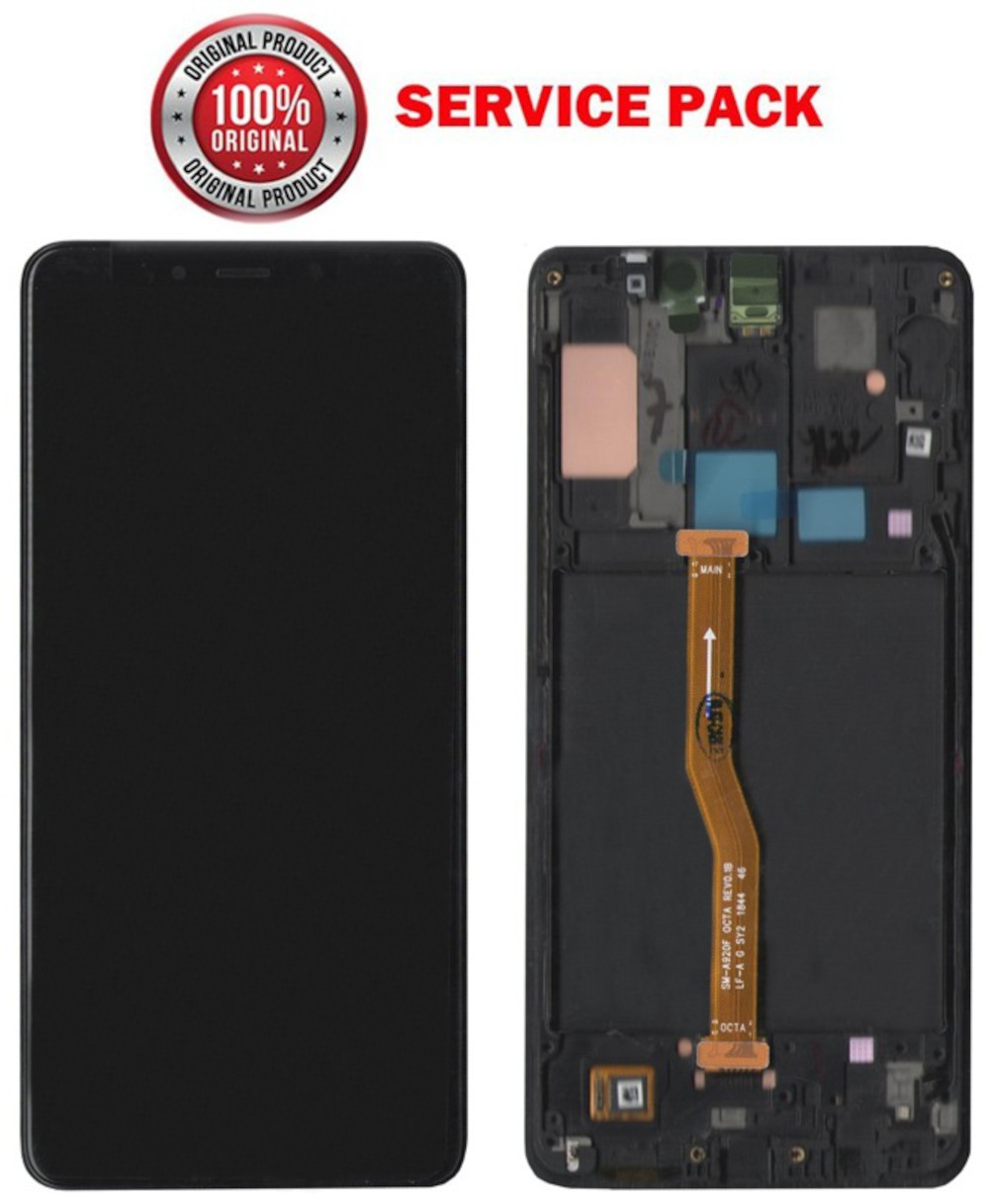 Дисплейний модуль (екран) для Samsung A920 Galaxy A9 (2018) Чорний Оригінал 100% SERVICE PACK GH82-18308A, фото 1