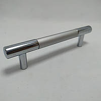 Ручка мебельная релинговая для шкафов дверок тумбочек SIGMA 96 мм (матовый хром-хром) ручка меблева релінгова
