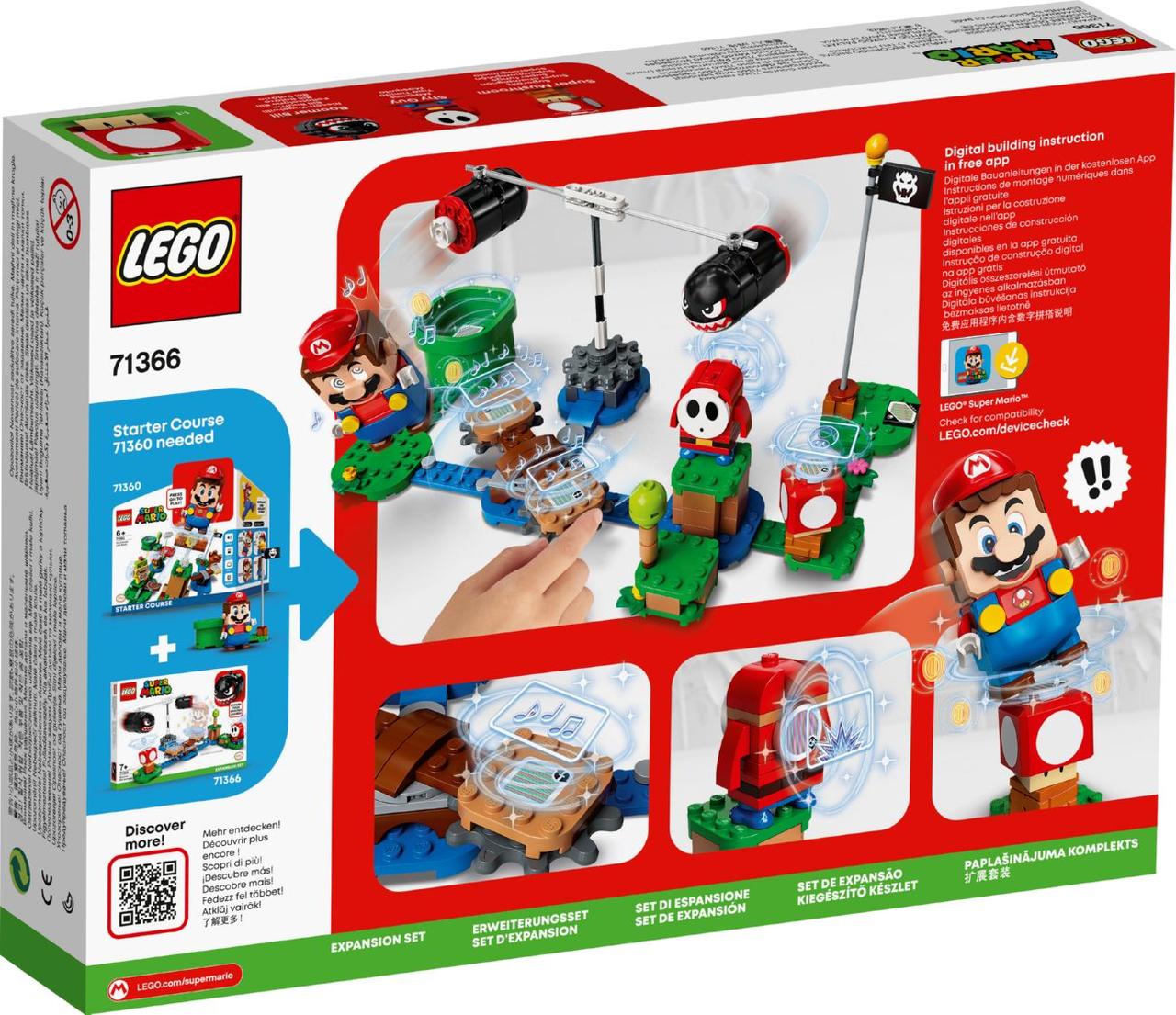 Lego Super Mario Вогневий наліт Білла-банзай. Додатковий набір 71366
