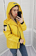 Куртка женская демисезонная, арт.417, желтая