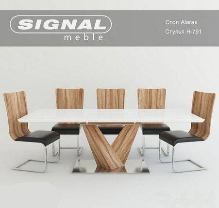 Стіл Розкладний ALARAS Signal / Білий Дуб Сонома 140/200x85, фото 2
