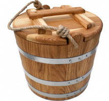 ВІДРО ДУБОВЕ ДЛЯ СОЛІНЬ 15 ЛІТРІВ