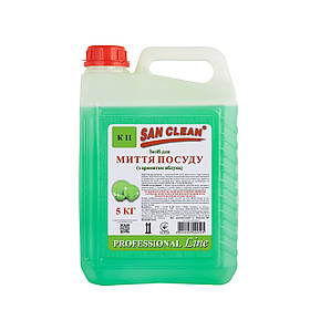 Засіб для миття посуду San Clean Professional Яблучний аромат 5 л.