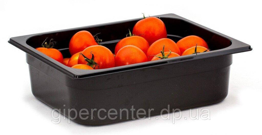 Гастроємність із чорного полікарбонату GN1/2 (H)200 мм, фото 1