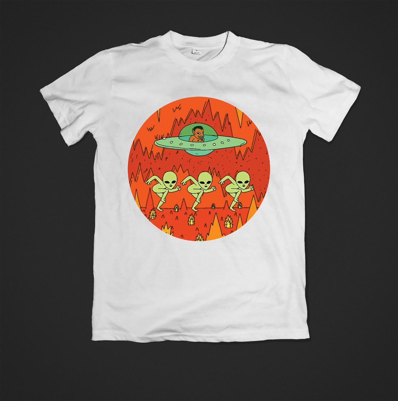 Футболка жіноча з веселим принтом ufo, фото 1