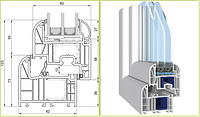 Окна пластиковые Salamander Brügmann bluEvolution 82 MD