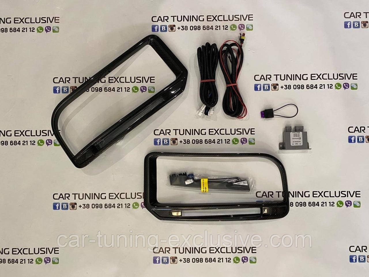 BRABUS WIDESTAR carbon front apron inserts for Mercedes G-class