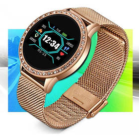 Жіночий Смарт годинник UWatch Smart M8 Girl Gold (пульсометр, вимір тиску)