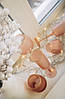 Набір 6 склянок для напоїв з матового скла рожевий Діамант 375 мл, фото 4