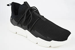 Сліпони текстильні Classica 211012 44 Чорні на білій підошві 45