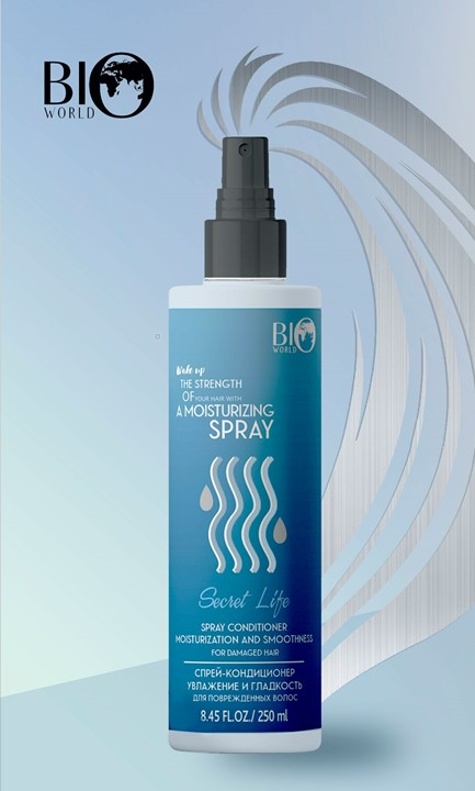 Спрей-кондиционер Bio World Увлажнение и гладкость для поврежденных волос 250 мл Premium class - фото 2 - id-p1357094615
