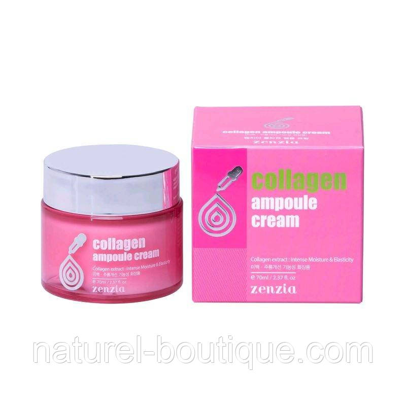 Крем для обличчя Zenzia Collagen Ampoule cream з колагеном