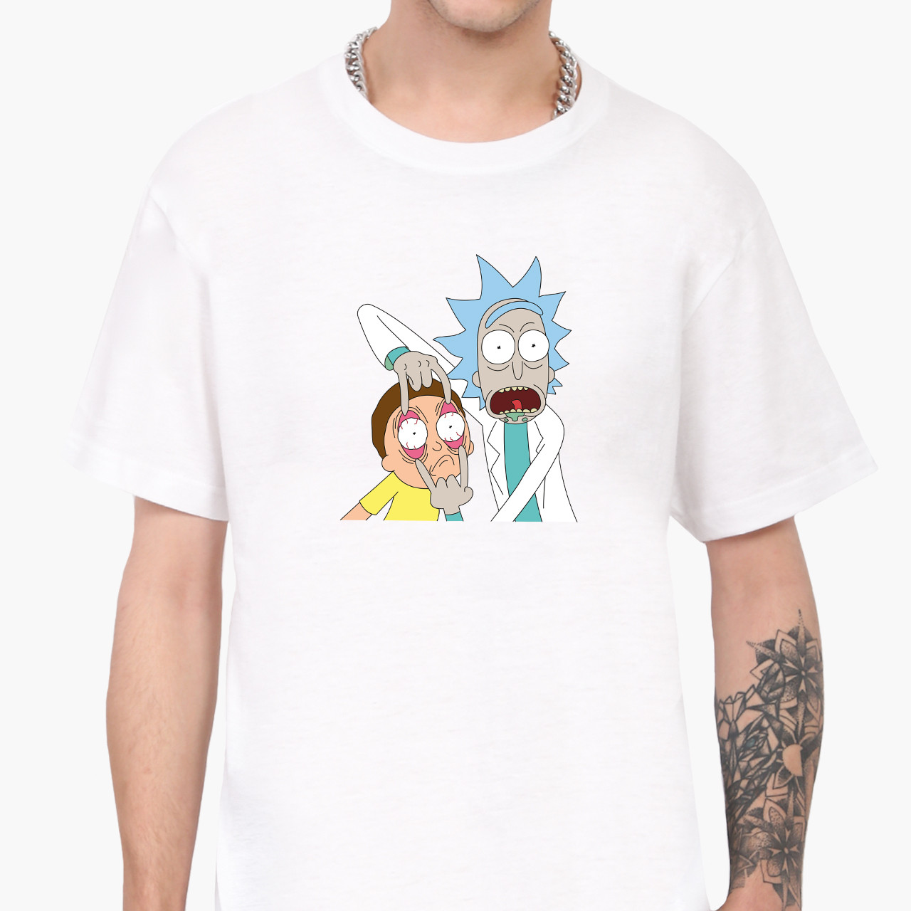 Футболка Мужская Рик и Морти (Rick And Morty) Белый (9223-2082 ...