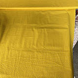 Тканина з дрібним горошком 1,5 мм на жовтому фоні, фото 2