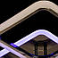 Стельова світлодіодна люстра квадрати з пультом та підсвічуванням до 20 кв.м колір Хром 105 Ват Linisoln 5588/4+1 BHR 3color, фото 4