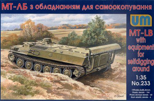 Пластикова модель 1/35 UM 233 радянський МТ-ЛБ з обладнанням для самоокупуванням, фото 1