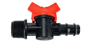 Кран стартовий для трубки 20мм 3/4" зовнішня різьба