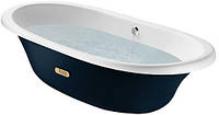 NEW CAST ванна 170*85см, чавунна, овальна, з покриттям проти ковзання, ємністю 222л, темно-синя