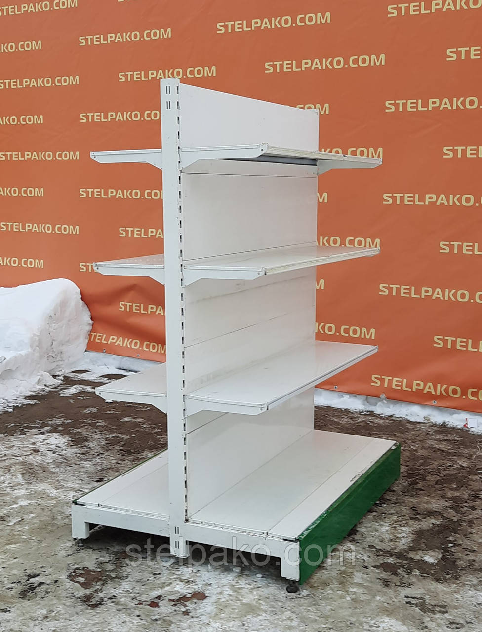 Торгові острівні (двосторонні) стелажі «Торпал» 165х122 см., білий, Б/у, фото 1