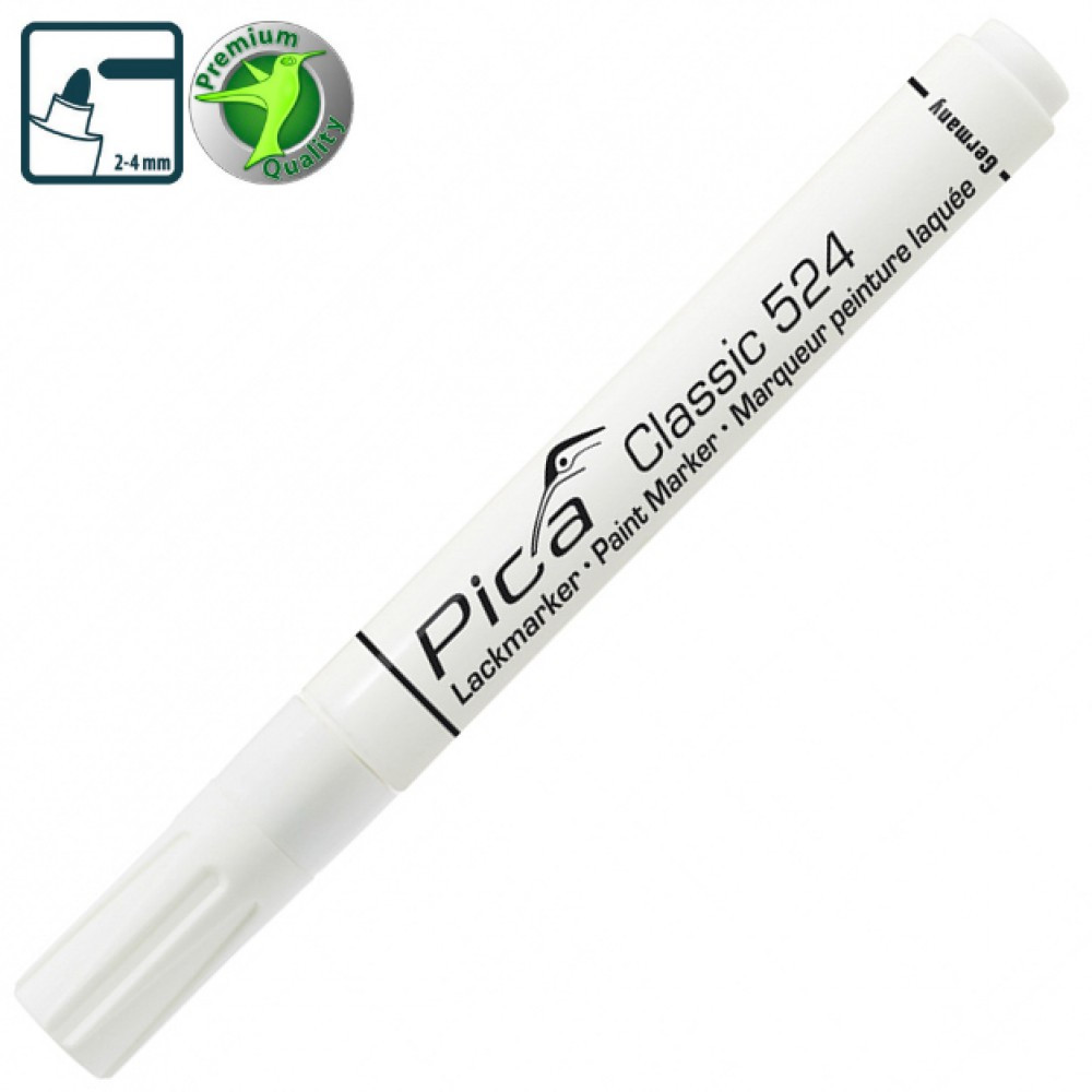 Рідкий промисловий маркер Pica Classic 524/52 Industry Paint Marker білий