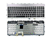 Клавиатура для ноутбука HP ENVY17 17-3000, 17-3200, 17t-3000, 17t-3200 Series Black, RU(серебристая, с